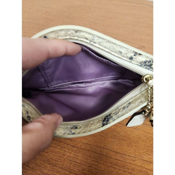 Coach Kristin Embossed Python Snakeskin Wristlet/Clutch. (PF) - Picture 9 of 9